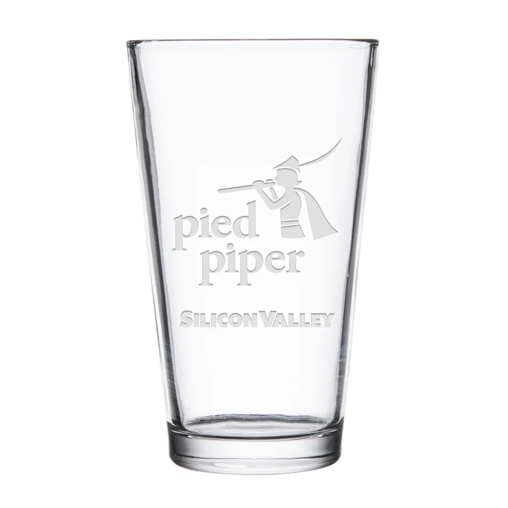 Silicon Valley Pied Piper Laser Engraved Pint Glass