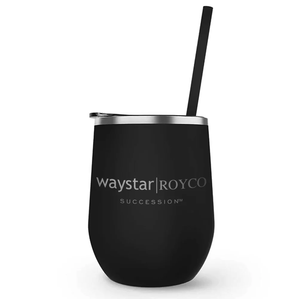 Succession Waystar Royco Laser Engraved Wine Tumbler with Straw