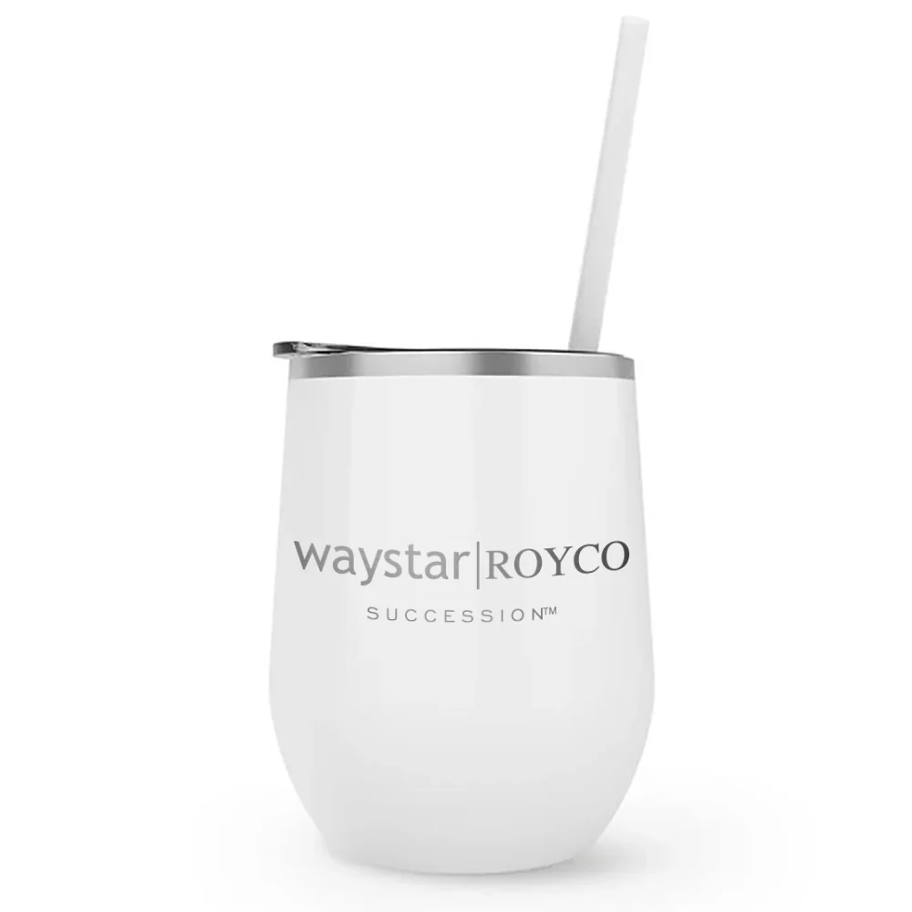 Succession Waystar Royco Laser Engraved Wine Tumbler with Straw