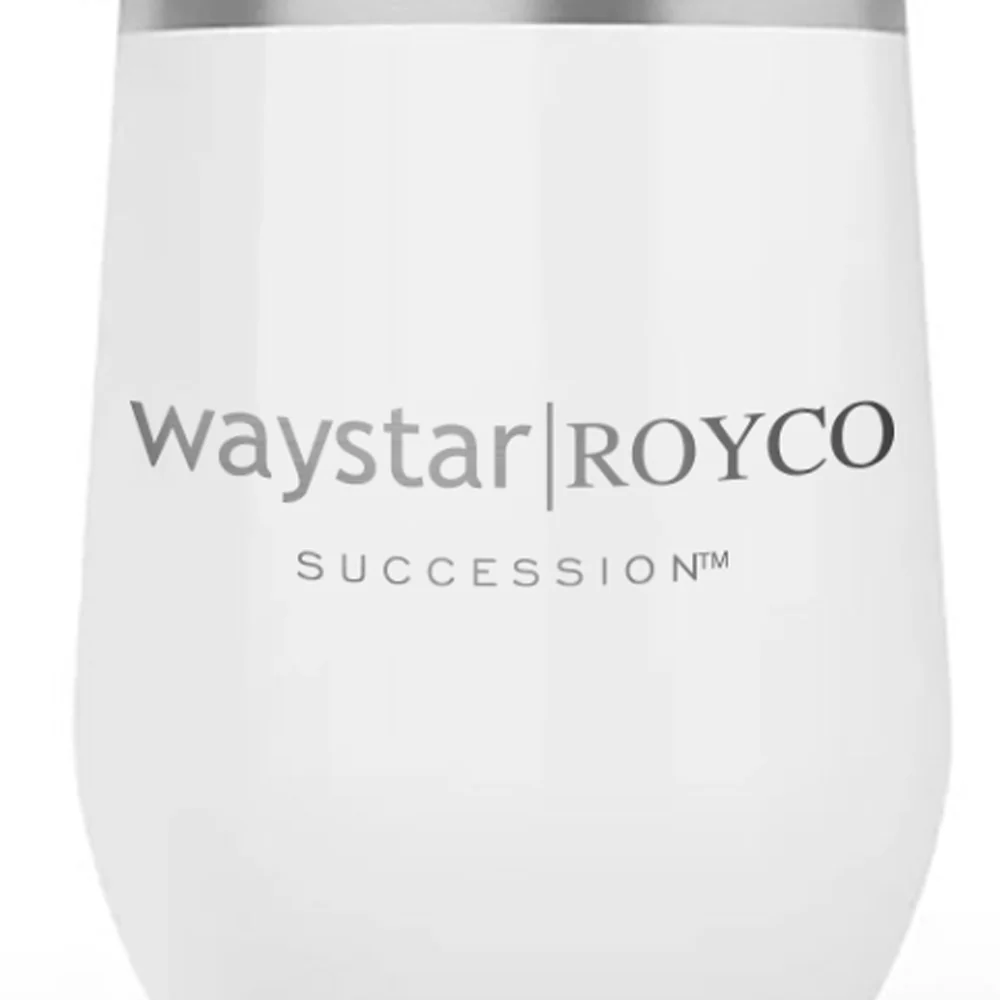 Succession Waystar Royco Laser Engraved Wine Tumbler with Straw