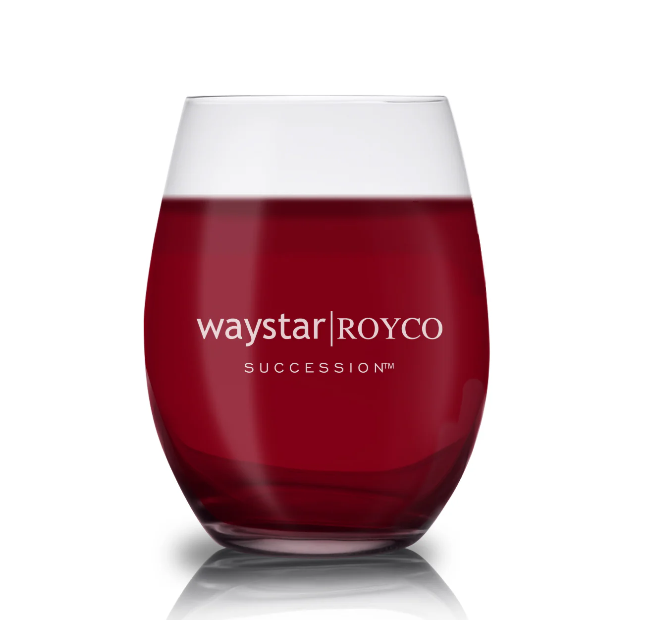 Succession Waystar Royco Laser Engraved Stemless Wine Glass