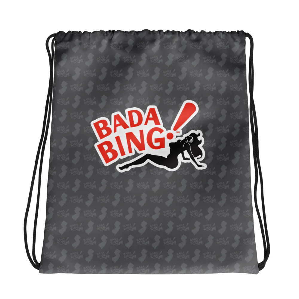 The Sopranos Bada Bing! Pattern Drawstring Bag