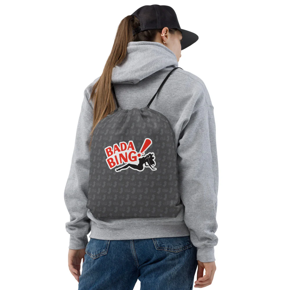 The Sopranos Bada Bing! Pattern Drawstring Bag