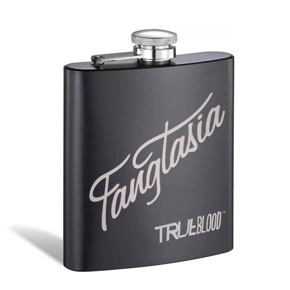 True Blood Fangtasia Laser Engraved Flask