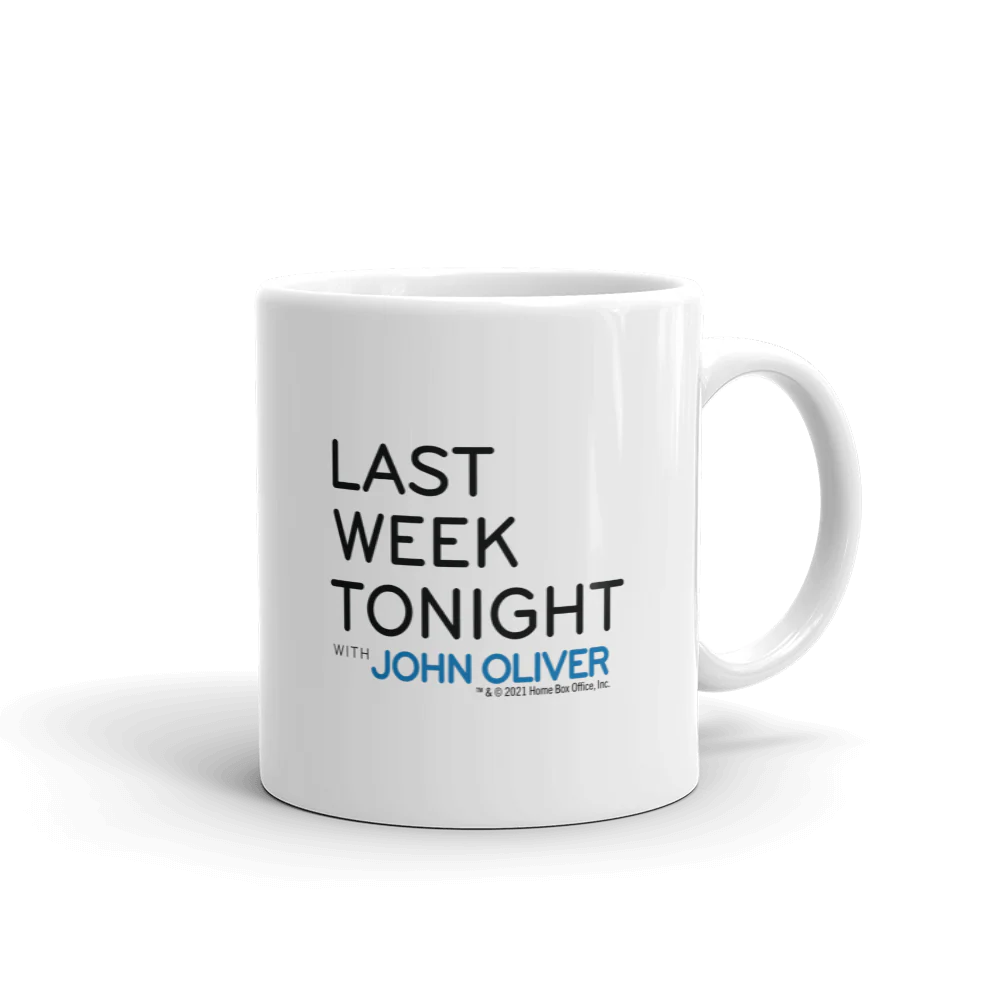 Last Week Tonight with John Oliver Logo White Mug