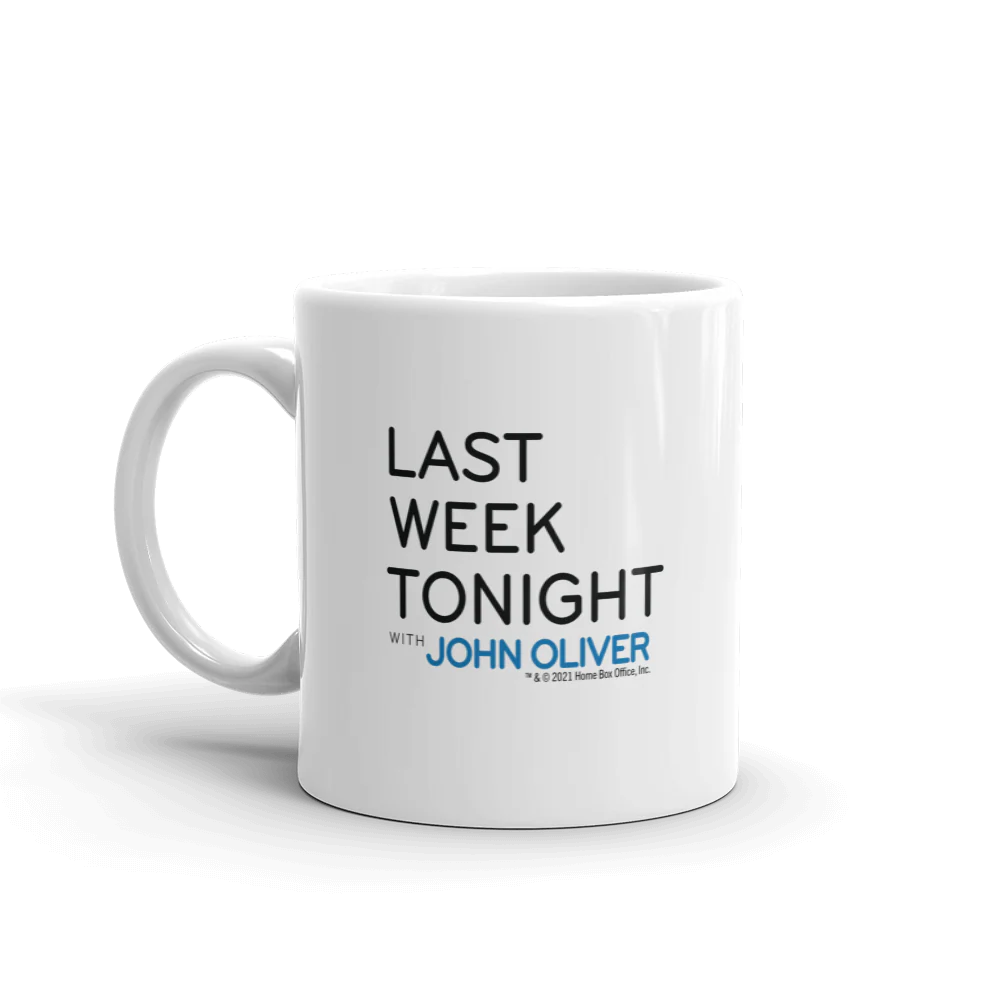 Last Week Tonight with John Oliver Logo White Mug