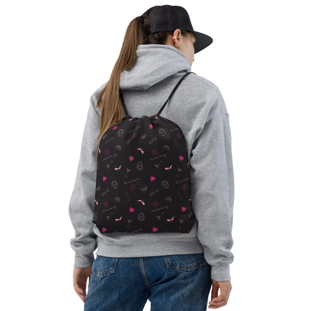 Sex and the City Pattern Drawstring Bag