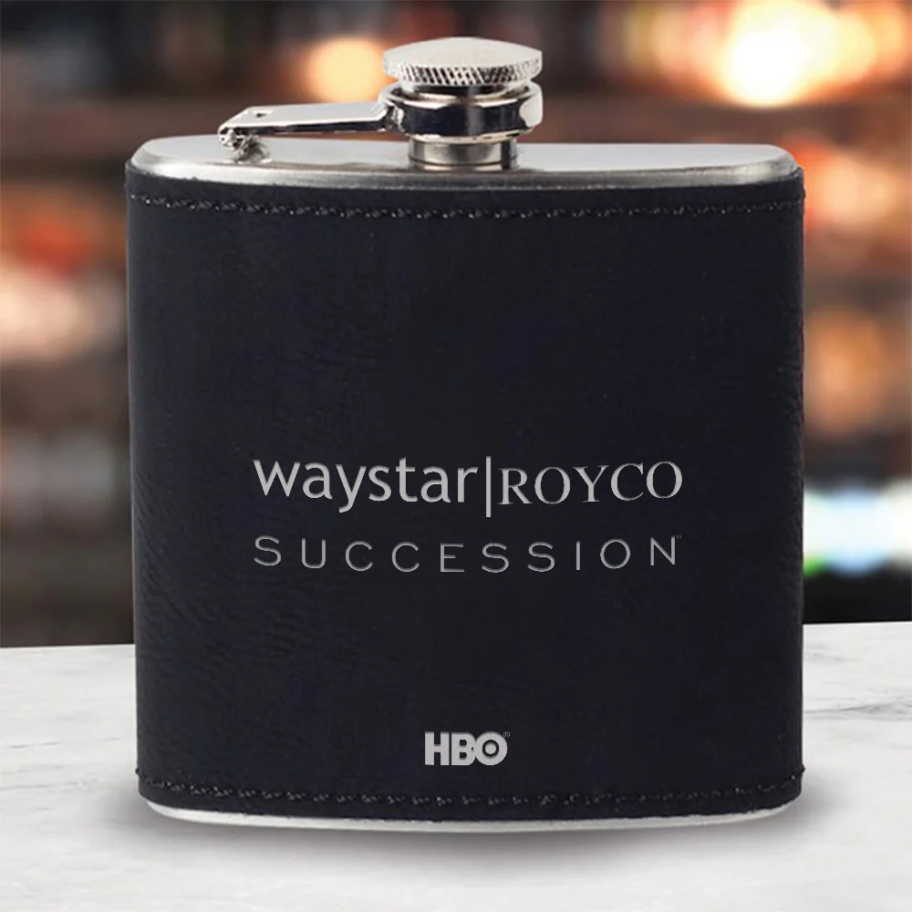 Succession Waystar Royco Leather Flask