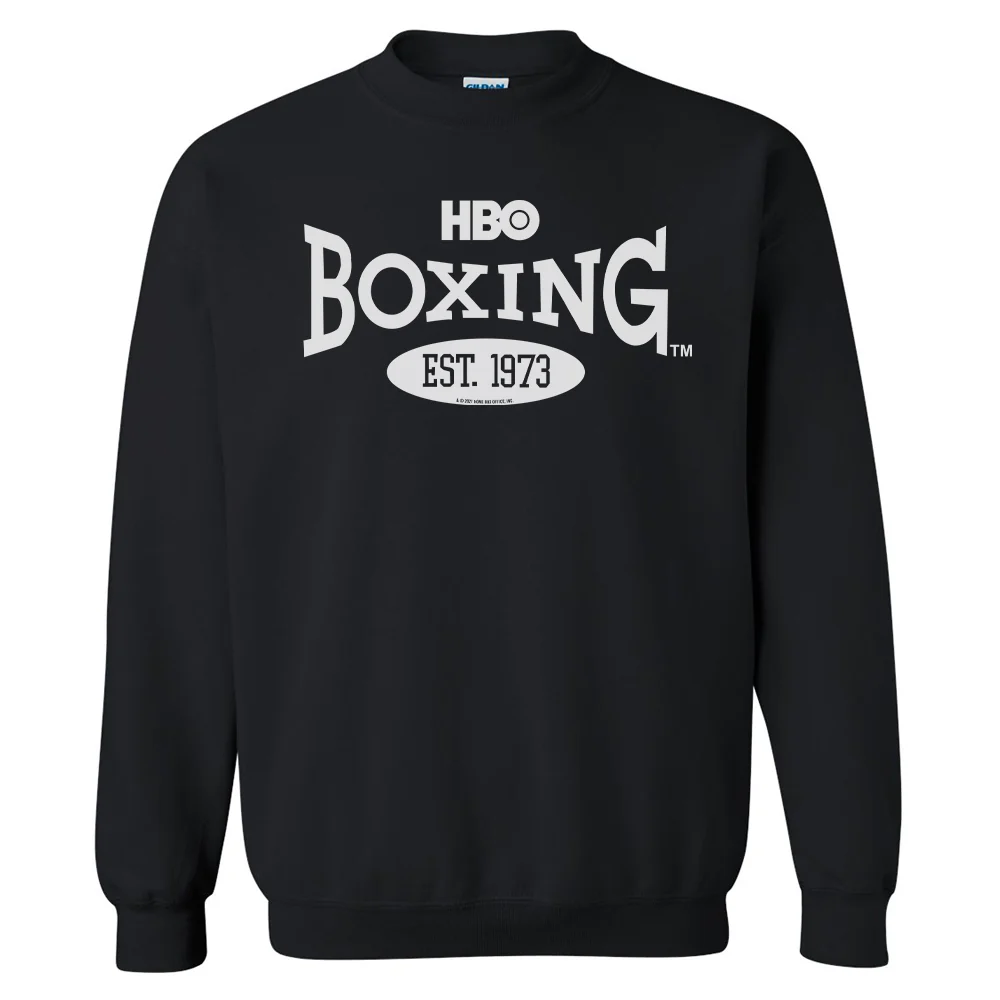 HBO Boxing Vintage Logo Fleece Crewneck Sweatshirt