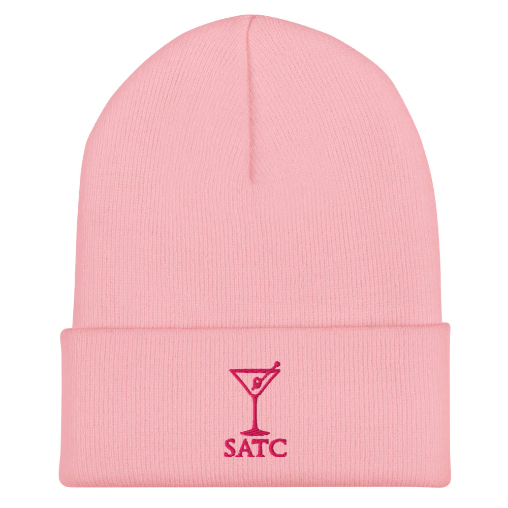 Sex and the City Martini Glass Embroidered Beanie