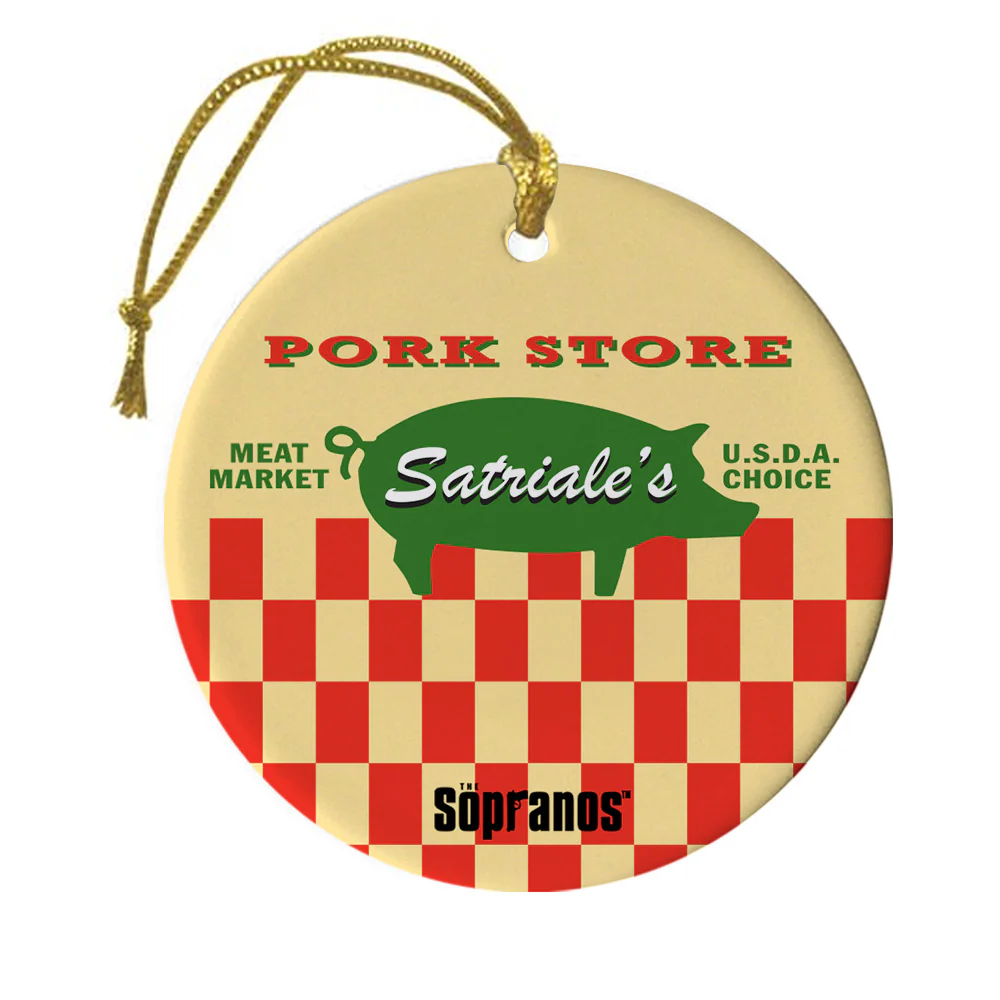 HBO Satriale's Holiday Round Ceramic Ornament
