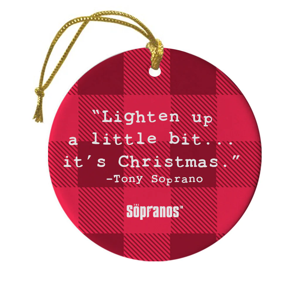 HBO Lighten Up Holiday Round Ceramic Ornament