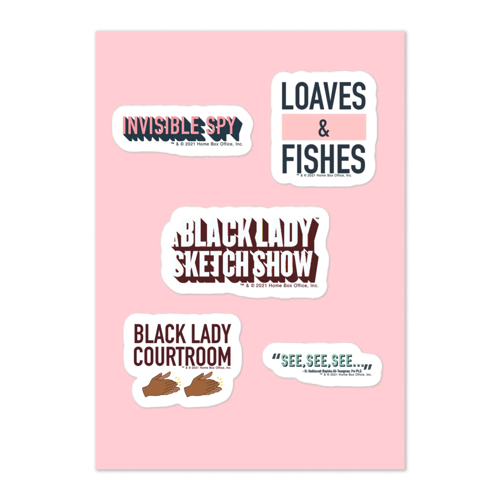 A Black Lady Sketch Show Sticker Sheet