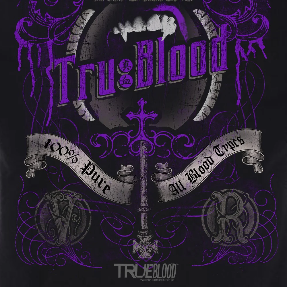 True Blood Vampire Rights Fleece Zip-Up Hooded Sweatshirt