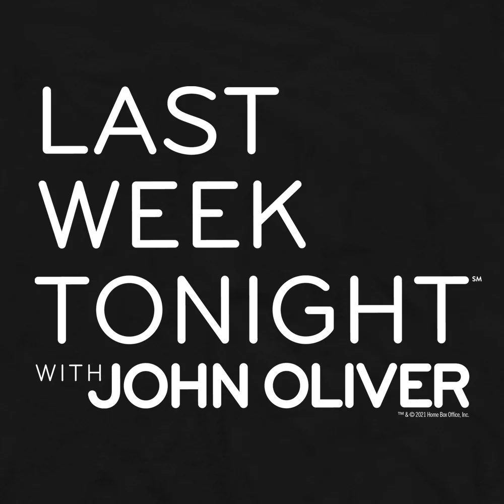 Last Week Tonight with John Oliver Logo Black Adult Short Sleeve T-Shirt