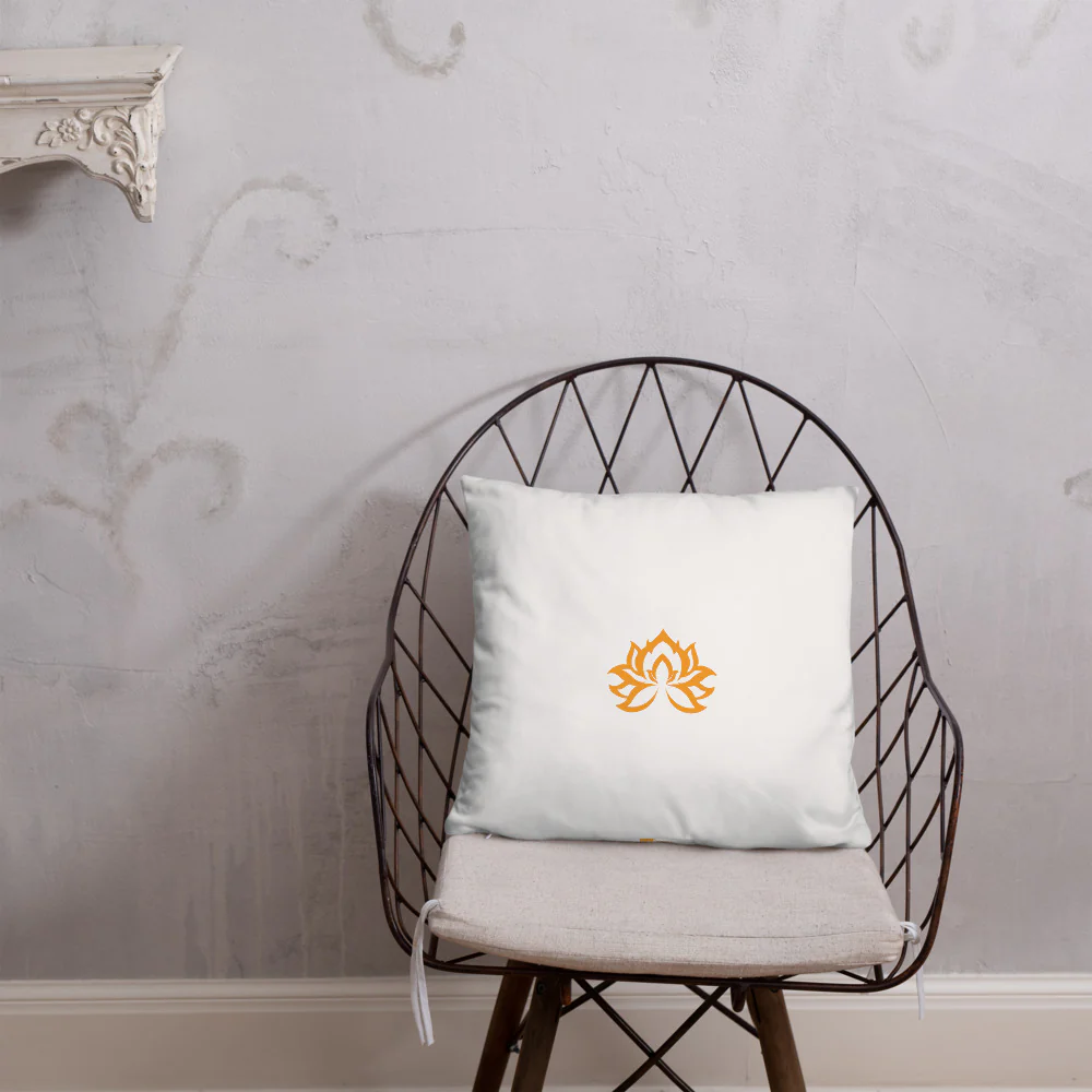 The White Lotus Logo Throw Pillow