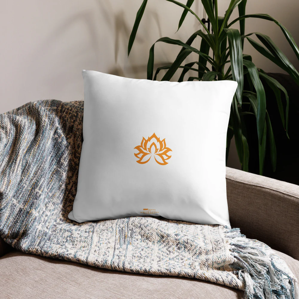 The White Lotus Logo Throw Pillow 8 The White Lotus Logo Throw Pillow