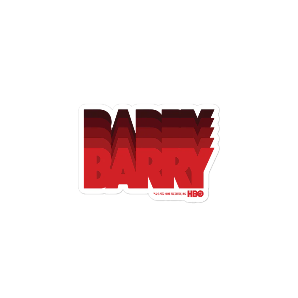 Barry Retro Logo Sticker
