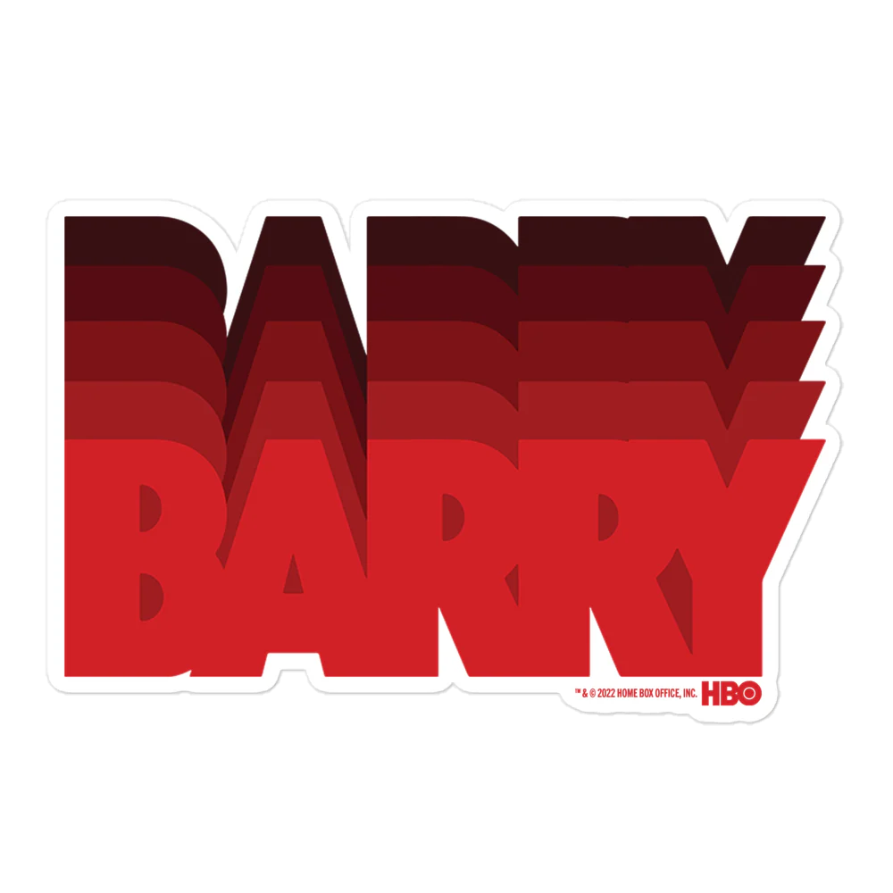 Barry Retro Logo Sticker