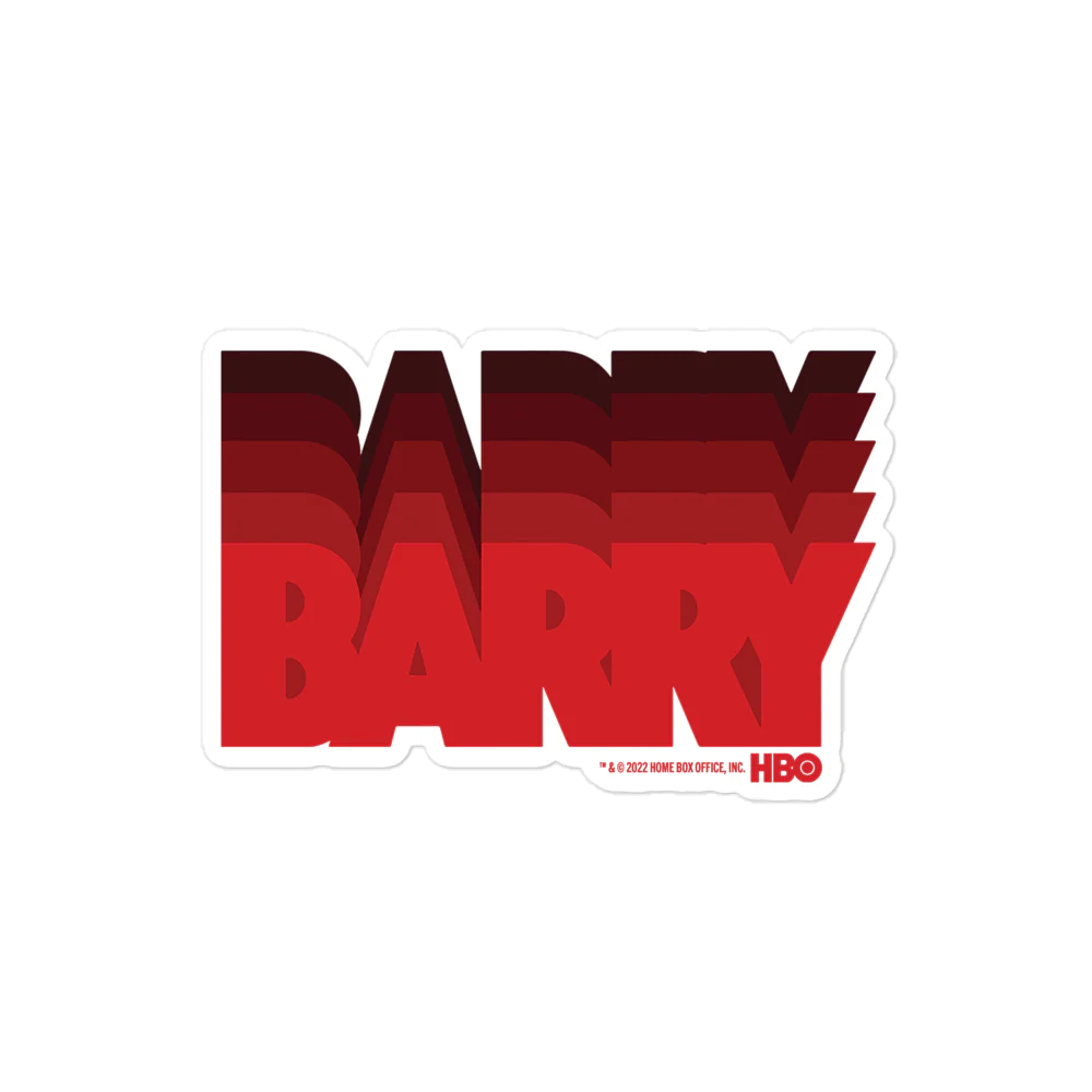 Barry Retro Logo Sticker 4 Barry Retro Logo Sticker
