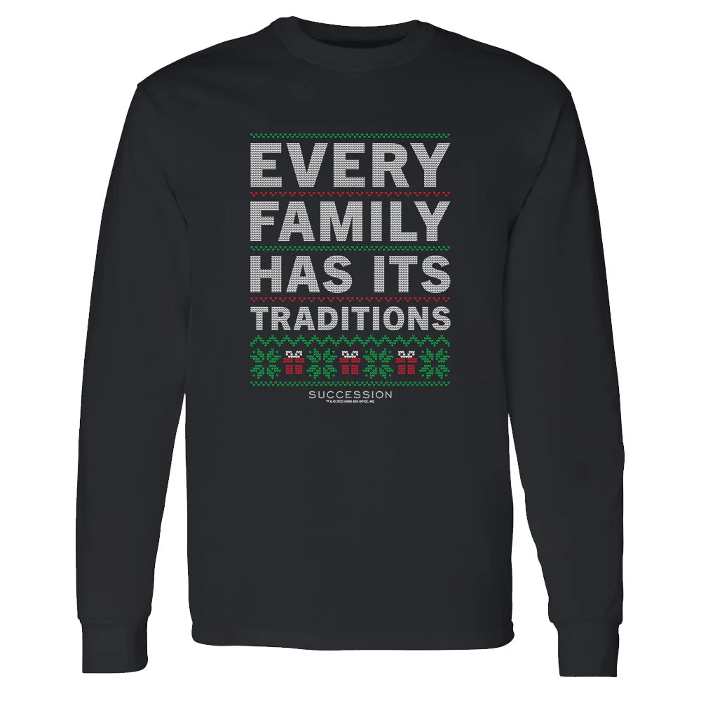 Succession Family Traditions Ugly Holiday Adult Long Sleeve T-Shirt