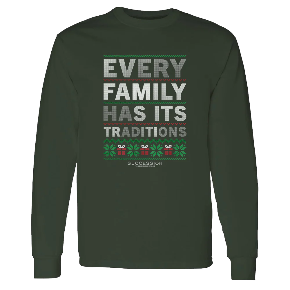Succession Family Traditions Ugly Holiday Adult Long Sleeve T-Shirt