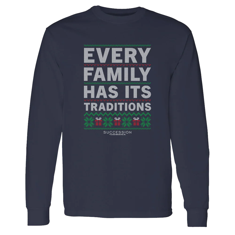 Succession Family Traditions Ugly Holiday Adult Long Sleeve T-Shirt