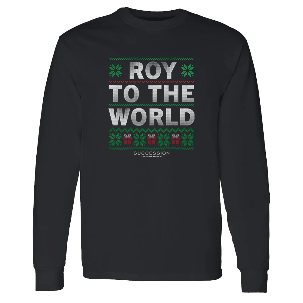 Succession Roy To The World Ugly Holiday Adult Long Sleeve T-Shirt