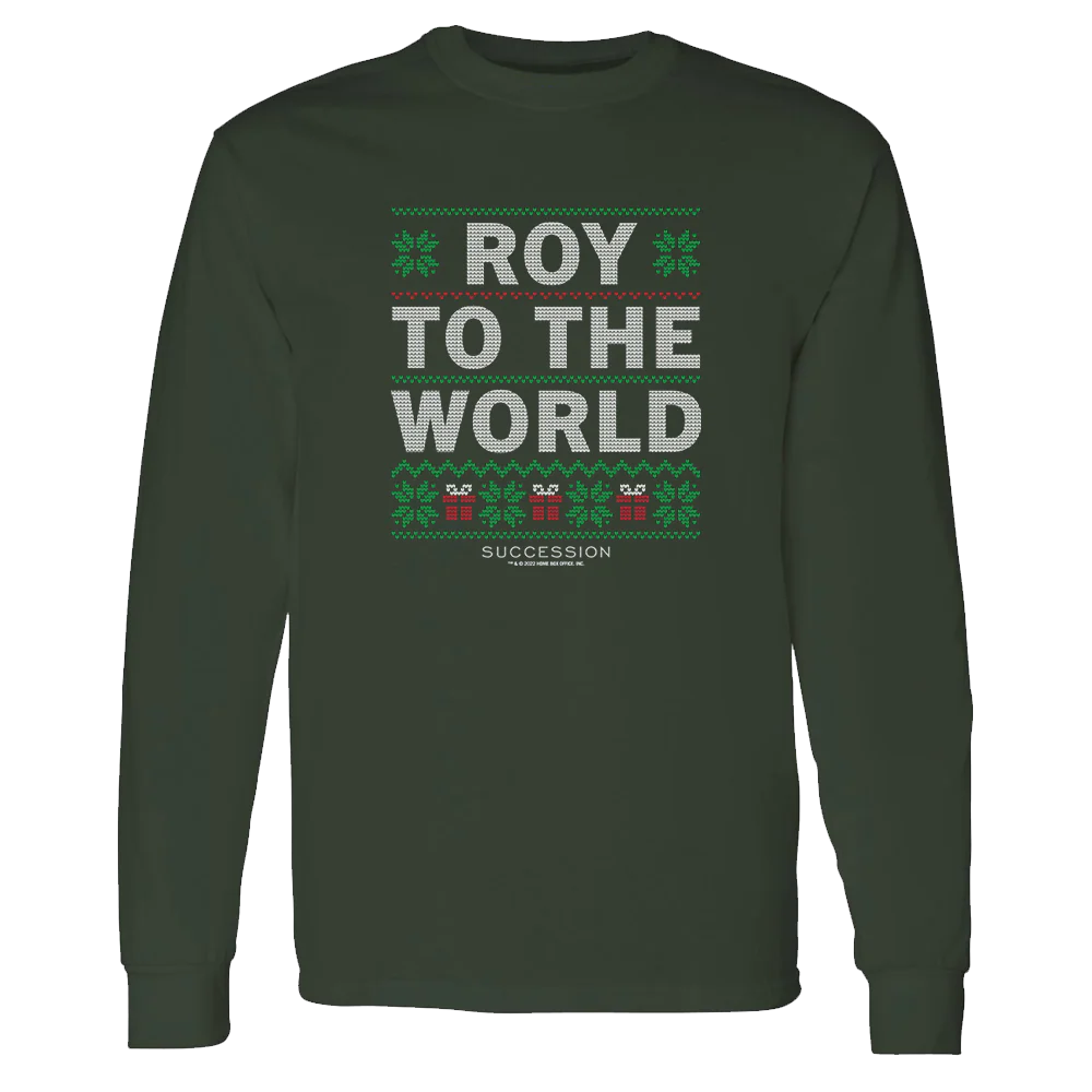 Succession Roy To The World Ugly Holiday Adult Long Sleeve T-Shirt