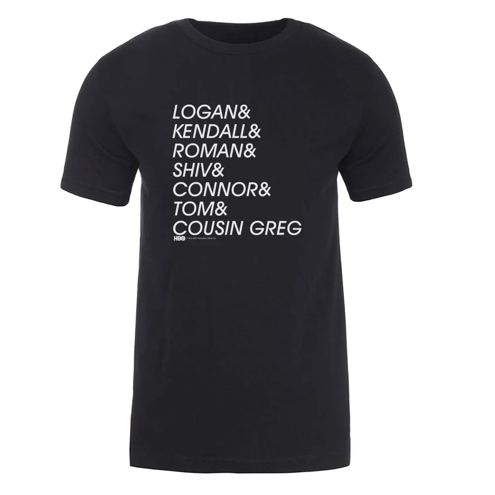 Succession Names Adult Short Sleeve T-Shirt