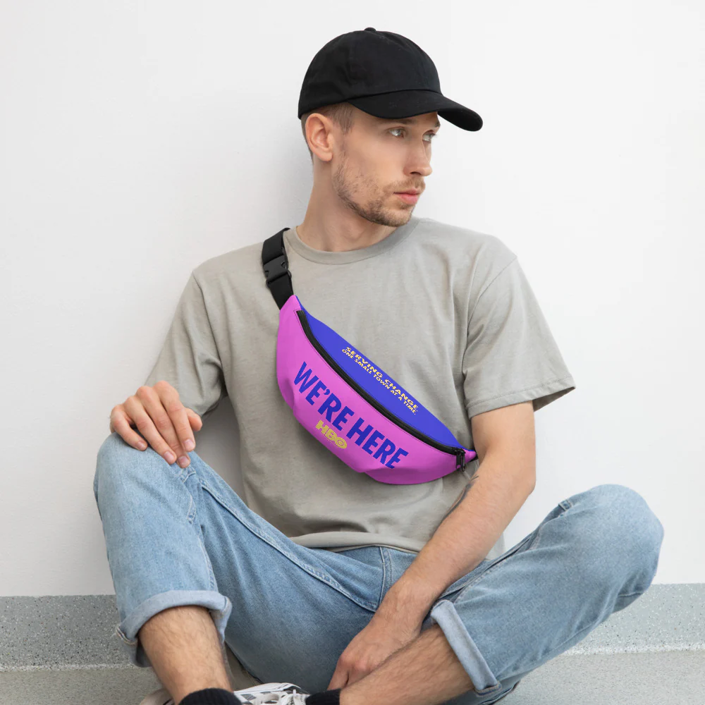 We're Here Logo Premium Fanny Pack 4 We're Here Logo Premium Fanny Pack