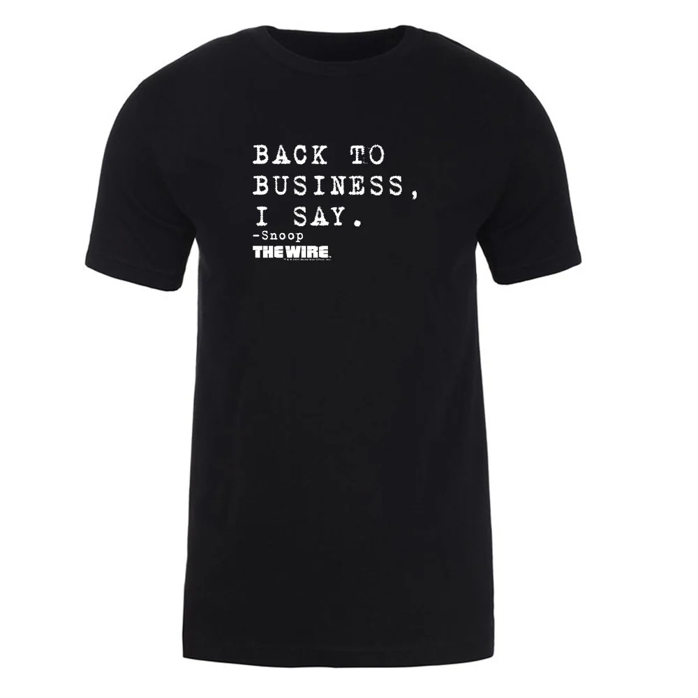 The Wire Snoop Back To Business Adult Short Sleeve T-Shirt 3 The Wire Snoop Back To Business Adult Short Sleeve T-Shirt