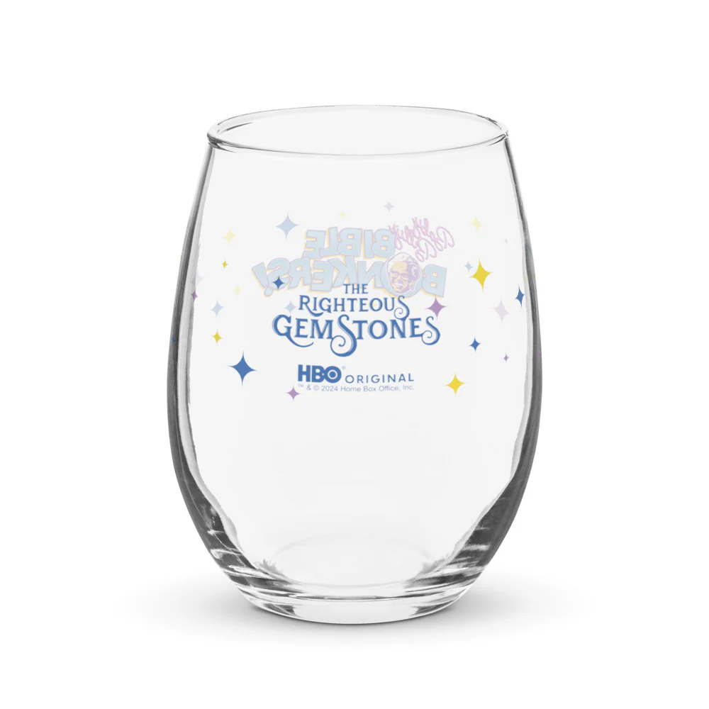 The Righteous Gemstones Baby Billy's Bible Bonkers Stemless Wine Glass