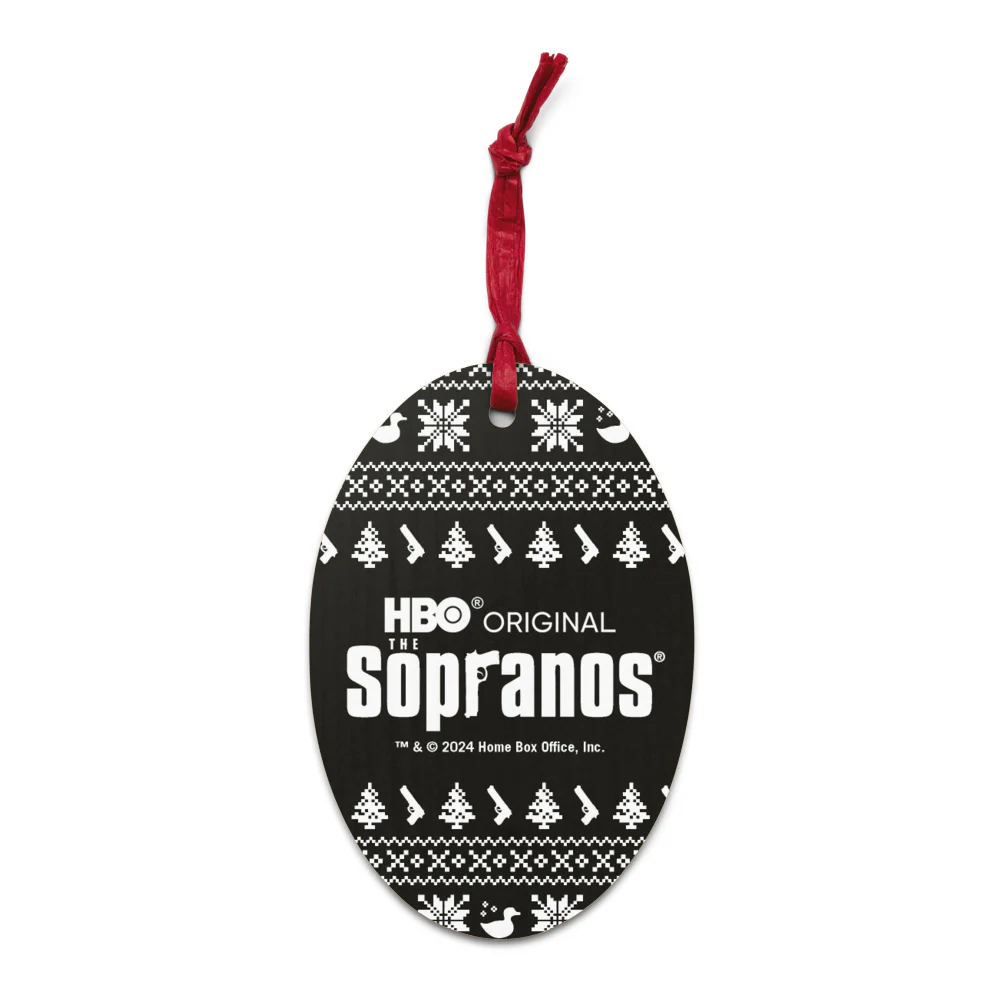 The Sopranos Happy Holidays Wooden Ornament