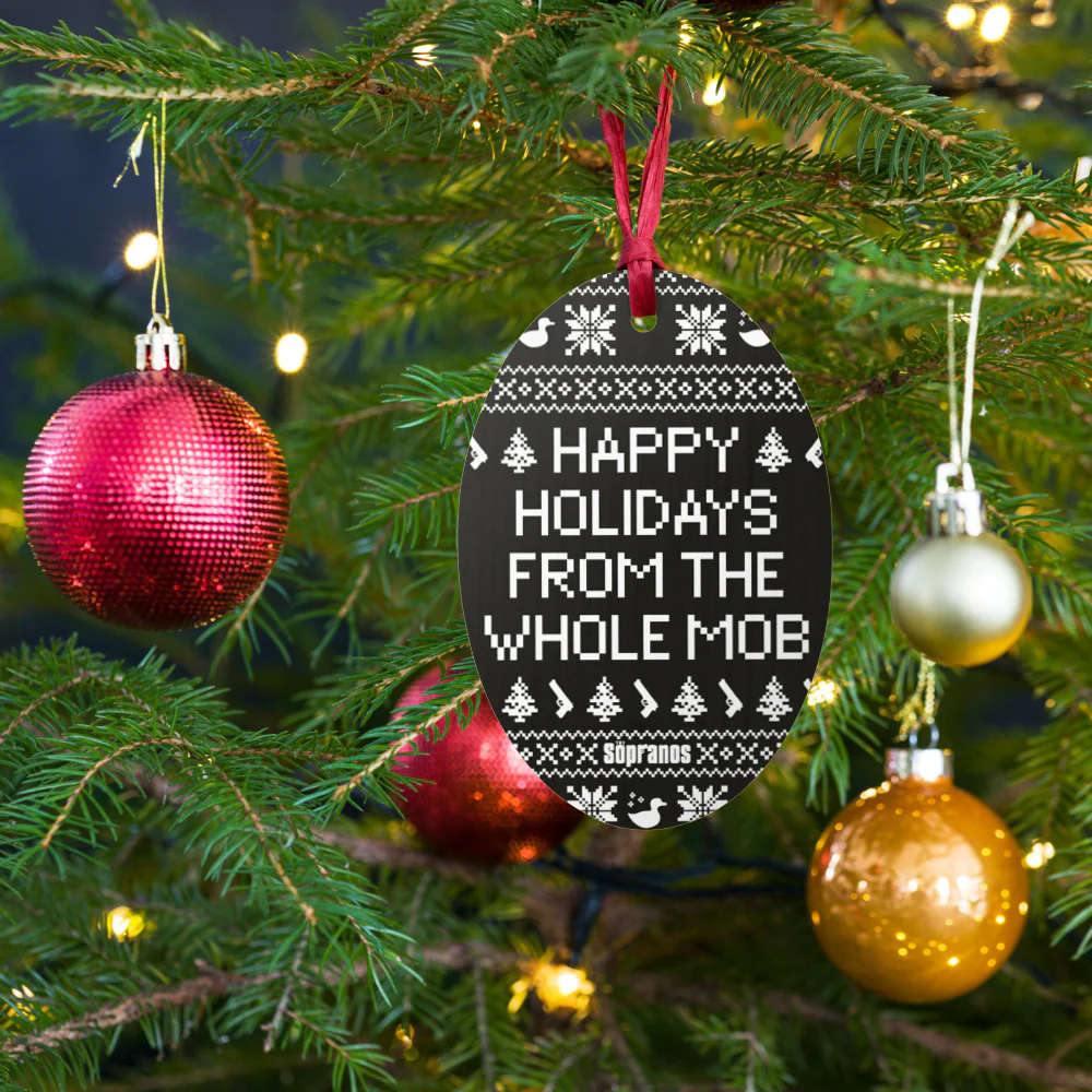 The Sopranos Happy Holidays Wooden Ornament