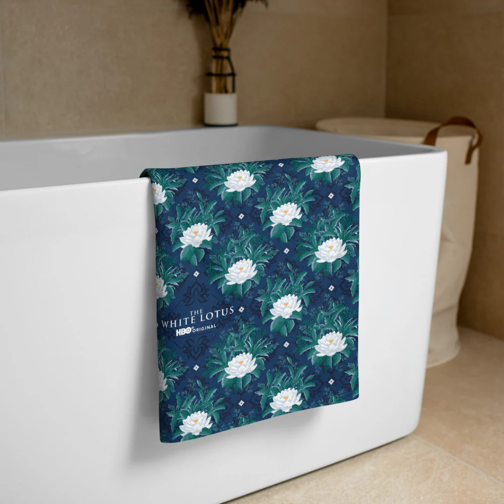 The White Lotus Pattern Towel
