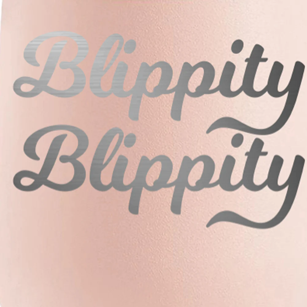 A Black Lady Sketch Show Blippity Blippity Laser Engraved Wine Tumbler with Straw