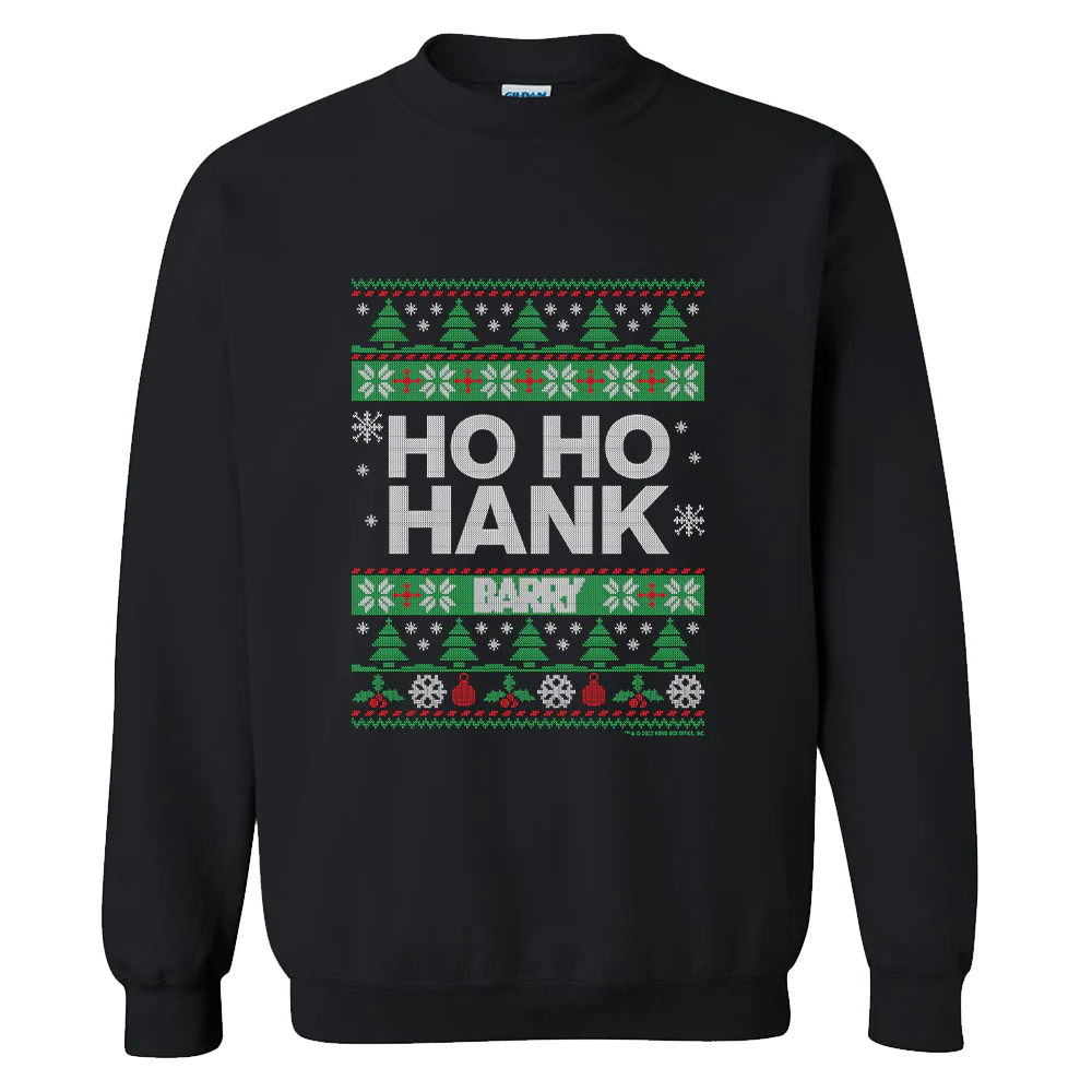 Barry Ho Ho Hank Ugly Holiday Fleece Crewneck Sweatshirt