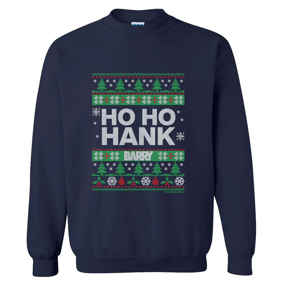Barry Ho Ho Hank Ugly Holiday Fleece Crewneck Sweatshirt